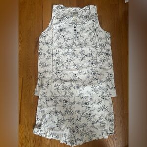 LAVON Black and White Floral Pyjamas